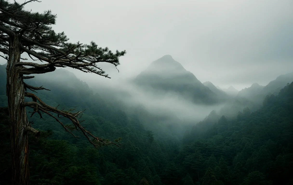 台灣山巒霧氣景觀