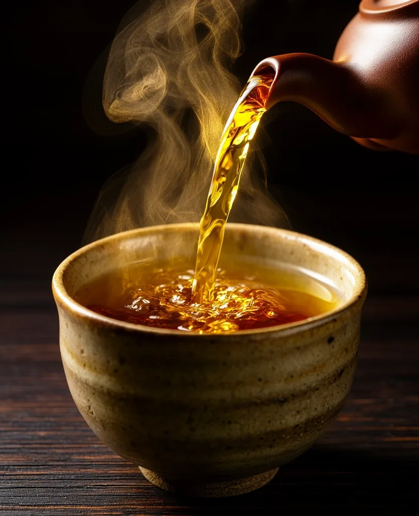 傳統茶道的溫暖光影
